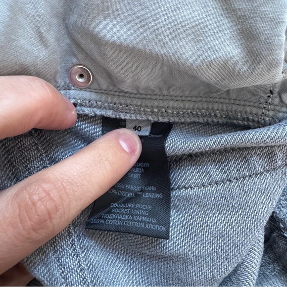 Isabel Marant Skirt Womens 40 Gray Etoile Denim A-line Mid-Length Slit Front - Picture 9 of 11